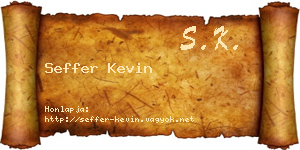 Seffer Kevin névjegykártya